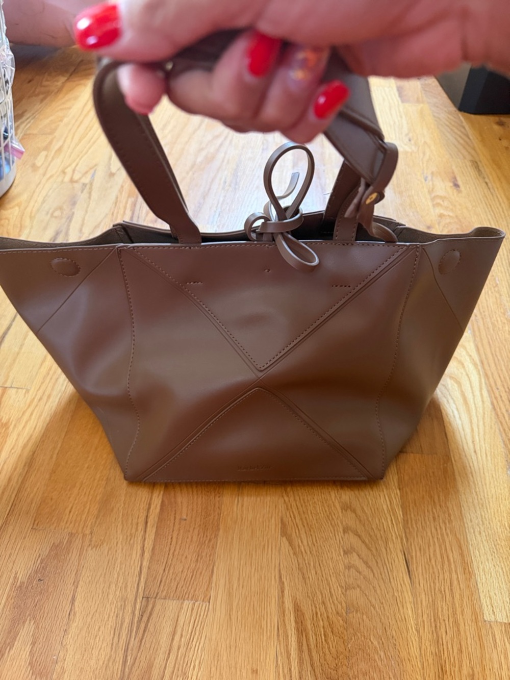 RACHEL ZOE - Classic Structured Tote Bag in Brown